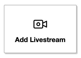 Livestream button in the editor
