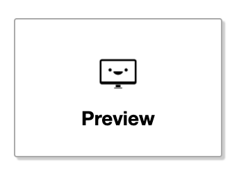 Preview button in the editor